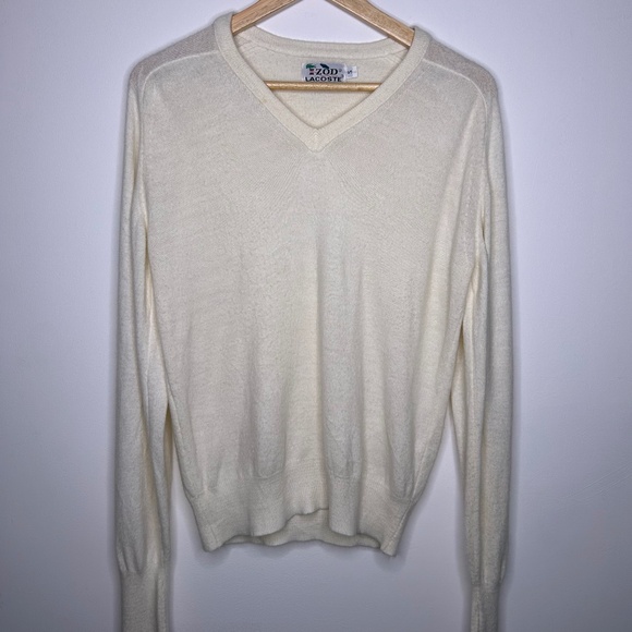 White Izod Lacoste sweater - Picture 1 of 2